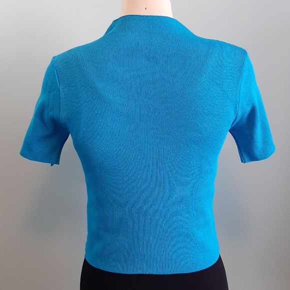 2️⃣9️⃣/4️⃣ Turquoise blue mini knits top - Picture 2 of 4